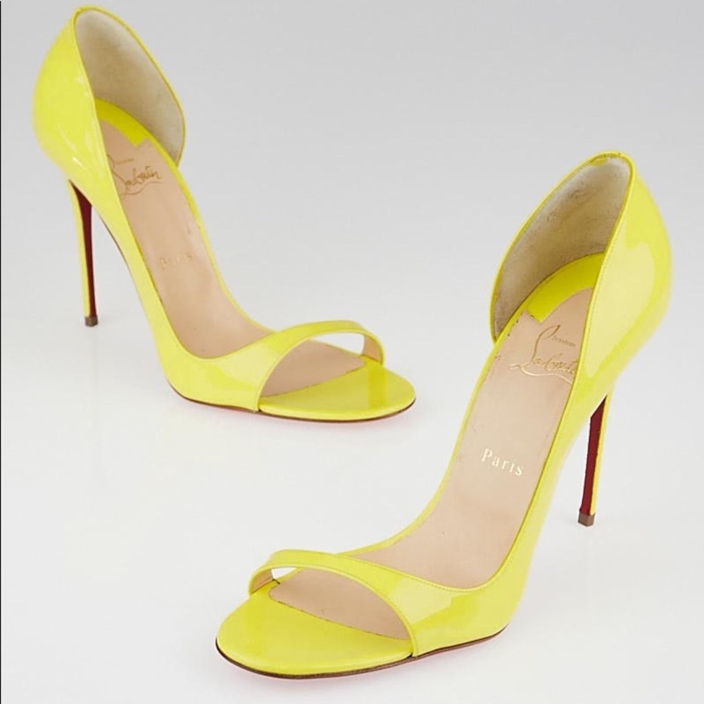 Christian Louboutin Yellow Stiletto Heels